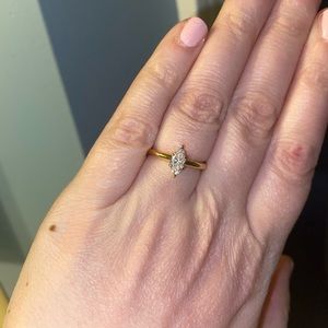 Jewelry - Marquise Moissanite Ring .54 C in 10k Gold Jewelry - Marquise Moissanite Ring .54 C in 10k Gold